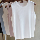 Vests Women Top O-neck Solid Tank Blusas Mujer De Moda Spring Summer New Fashion Female Sleeveless Casual Thin Tops