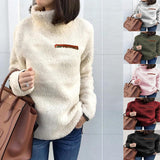 Fongt Sweater In Autumn 2024 Women's Fashion Zipper High-Neck Bottom