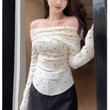 Fongt Casual Crew Neck Long Sleeve Bodysuit