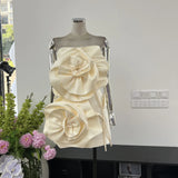 Three-Dimensional Large Flowers With A Bra Strap To The Ass Wedding Birthday Will Be Sweet And Salty Body Evening