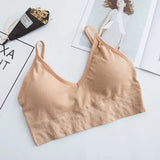 Bralette Sexy Backless Bra Girls Padded Crop Top Black White Unlined Underwear Wireless Bras For Women Female