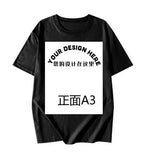Fongt Pattern Printed T-Shirt Small Batch Order Stable Short Sleeve Top Shirt
