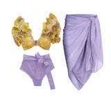 Fongt New Swimwear 2-Piece Set Vacation Bikini Beach Sexy Bikini One-Piece Conservative Swimsuit