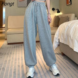 Korean Style Sweatpants Joggers Women Harajuku High Waist Harem Pants Jogging Casual Loose Trousers Ulzzang