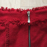 QUALITY Newest 2023 Runway Designer Skirt Women's Lion Buttons Tassel Wool Tweed Mini