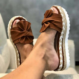 Sandals Platform Sandals Shoes Women Bow Summer Sandals Slipper Indoor Outdoor Flip-flops Beach Shoes Female
