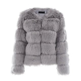 Fongt Fever Imitation Fox Fur Coat Women's Short-Sleeved Fur Coat