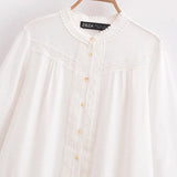 Fongt Homemade New Women's Classic Lace Round-Neck Long-Sleeved Dress 3897067