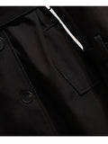 Fongt Style Wind Wind Wind Wind Coat 2025 New Female Korean Version Of Loose Suit Collar Fashion Long Double Row Buckle Waist Coat