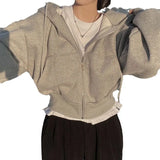 Fongt New Women's Coat Temperament Elegant Solid Color Lazy Hooded Sportswear Women's Coat 661