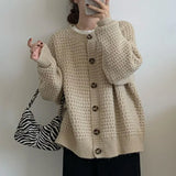 Fongt Version Of Pineapple Heavy 2024 Autumn And Winter Languid Loose Single Buckle Sweater Open Shirt Coat