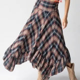 Fongt Summer New Sexy Folds Splicing Irregular Half-Dress Skirt Dress