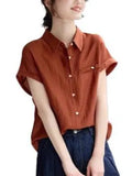Fongt Commuting Short-Sleeved Shirt For Women In The Summer Of 2025 New Casual Relaxation Texture Shirt Design Top