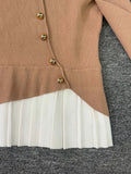 Fongt And Elegant Casual Knitted Jersey Fake Two Fashion Design Tops