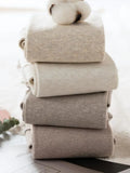 Warm Leggings Women Vertical Stripes Casual Pants Thickened Plush Cotton High Elasticity Solid High Waist Winter