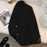 Fongt 2024 New Khaki Blazer Female Retro British Style Advanced Design Sense Versatile Small Suit-Outfit
