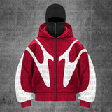 Fongt Double Hat Unique Design Hoodie Autumn And Winter New Men's And Women's Same Loose Y2K Jacket