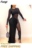 Beautiful Crystal Jumpsuit Gown (Black) Sparkle Hollow Out Sequins Skinny Mesh Romper One Piece Overalls Party