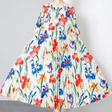 Fongt Exquisite Dress Women 2025 New Lazy Wind Collar Mid-Sleeves To Close The Waist Temperament 100-Fold Printing Skirt