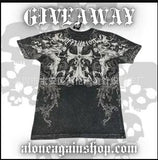 Fongt New T-Shirt Cross Wings Before And After Printing Round Neck Short-Sleeved Direct Selling Hot