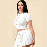 Fongt Knitted Round Women's Summer Thin Short Design Sense Of The New Pure Desire