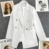 Fongt Fried Street Small Suit Jacket Female 2023 Spring And Autumn New Korean Version Web Celebrity Temperament Small Casual Suit-Outfit