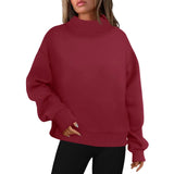 Fongt Fashion Casual Velvet Dress Women's Thick Half-High Collar Loose Women's Clothing In Autumn And Winter 2025