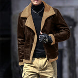 Fongt New Fur All-In-One Lamb Hairy Men's Coat With Thick Woolen Velvet Jacket Blow List