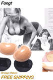 Swimsuit Bra Insert Pads Adhesive Silicone Breast Pad Bikini Push Up Bras Pads Heart Shape Women Sexy Breast