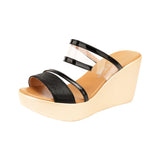 Women With High Heels And Flip-Flops Wear 2023 New Summer Muffins With Thick Soles, Fish Mouths, Fashionable, Big-Size