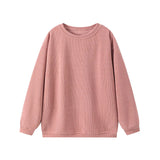 Fongt Large-Size Women's Fashion Leisure Daily Solid Color Buff Long-Sleeved Collar Collar Collar