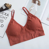 Bralette Sexy Backless Bra Girls Padded Crop Top Black White Unlined Underwear Wireless Bras For Women Female