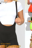 Fashion Womens Spandex Bib Shorts 2023 Summer Casual Solid Color High Waist Rompers