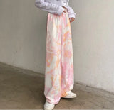 Tie-dye Casual Pants 2022 New Summer Women's Loose Wide-leg Pants Trousers High-waist Straight-leg Pants Joggers