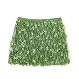 Fongt Women's Autumn And Winter Temperament Light Fashion New Party Squin Mini Skirt