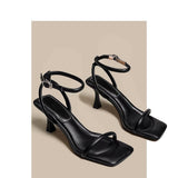 Fongt High Heels Women's Fine Summer Dress French Word With Roman Beautiful High Heel Sandals Female Shit