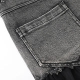 Casual Mesh Patchwork Ruffles Mini Denim Skirts Streetwear Jeans Skirt Female Irregular Pleated
