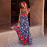 Fongt Women's High-End 2026 Spring And Summer New Sling Dress Print Long Dress Dress Women