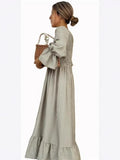 Fongt Women's Spring/Summer Bubble Sleeve Dress Dress New Women's Dress