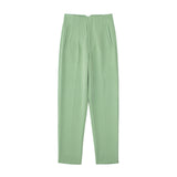 Fongt Workplace Women's Display High Waist Waist Suit Trousers 38 Color Reduced Age And Ankle Pants