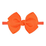 1piece Solid Colors Bowknot Baby Headband For Girls Nylon Elastic Hair Bands Handmade Turban Headwear Hair