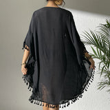 Fongt Dress 2025 New Beach Hooded Hook Splicing Tunne Bikini