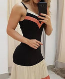 New E-Commerce Independent Station Women's Black Color Suspender Dress In Stock-Outfit
