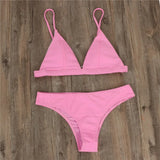 Neon Green Bikini Women Summer Solid Push Up Micro Swimsuit Brazilian Beach Bathing Suit Thong Swimwear Maillot De
