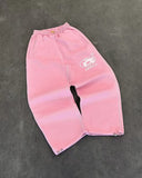 Fongt Grip Velvet Embroidered Sweatpants Trapstar Letter Casual Street Youth Plus Trousers