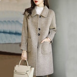 Fongt This Coat Woman 2025 Autumn And Winter New Small Man Thick Korean Version Of The Long-Term Coat