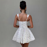 Fongt Women's New Lace Splicing Babes Sling Skirt Body-Dexed Dress Woman Pussed Short