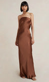 Satin Tube Maxi Dress-Outfit