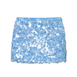 Fongt Women's Autumn And Winter Temperament Light Fashion New Party Squin Mini Skirt