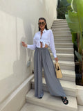 Fongt Summer Leisure Wide Legs Burst Loose Casual Fashion Trousers Women
